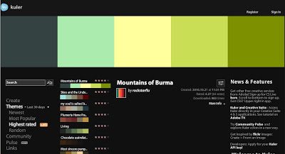 kULER: UN INTERESANTE GENERADOR DE PALETAS DE COLORES