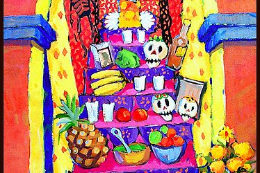 CATRINAS, FLORES DE CEMPASUCHIL Y PAPEL PICADO. MANOS A LA OBRA